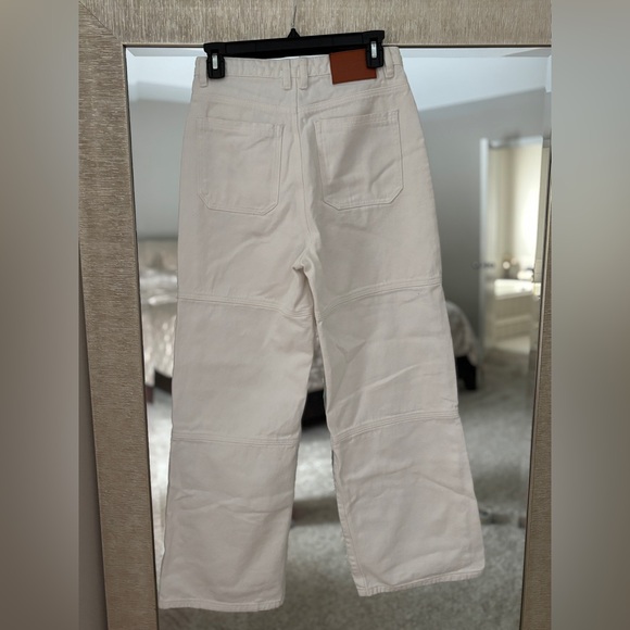 Princess Polly CALCETTO WIDE LEG JEANS WHITE - Size US 4 - Picture 5 of 12
